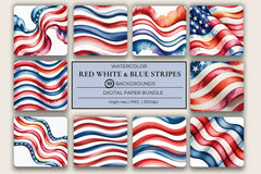 USA Stripes Background Papers - CraftNest - Digital Crafting and Art