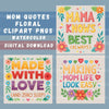 Mom Quotes Clipart Bundle