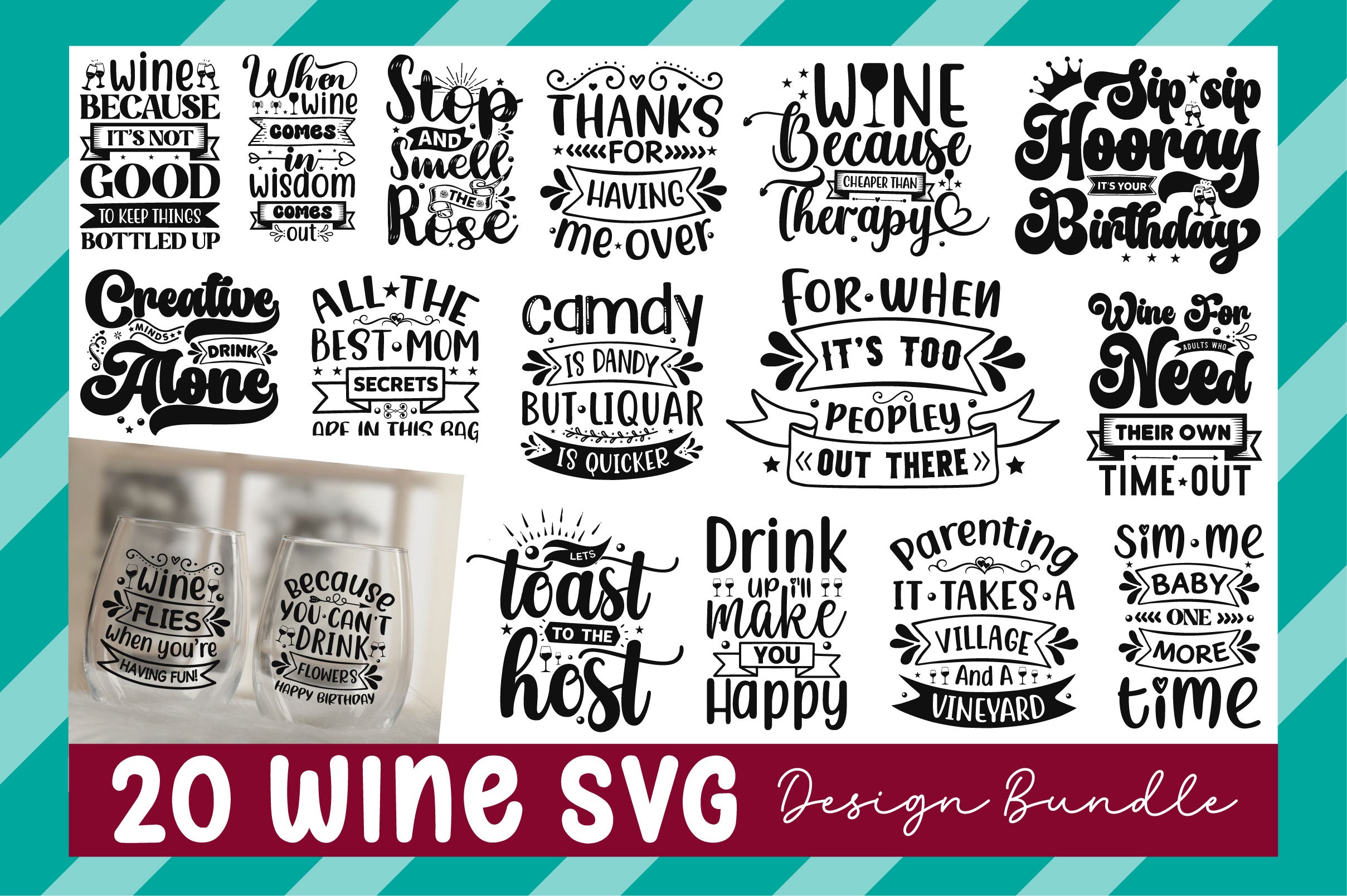 Wine Bundle SVG Bundle