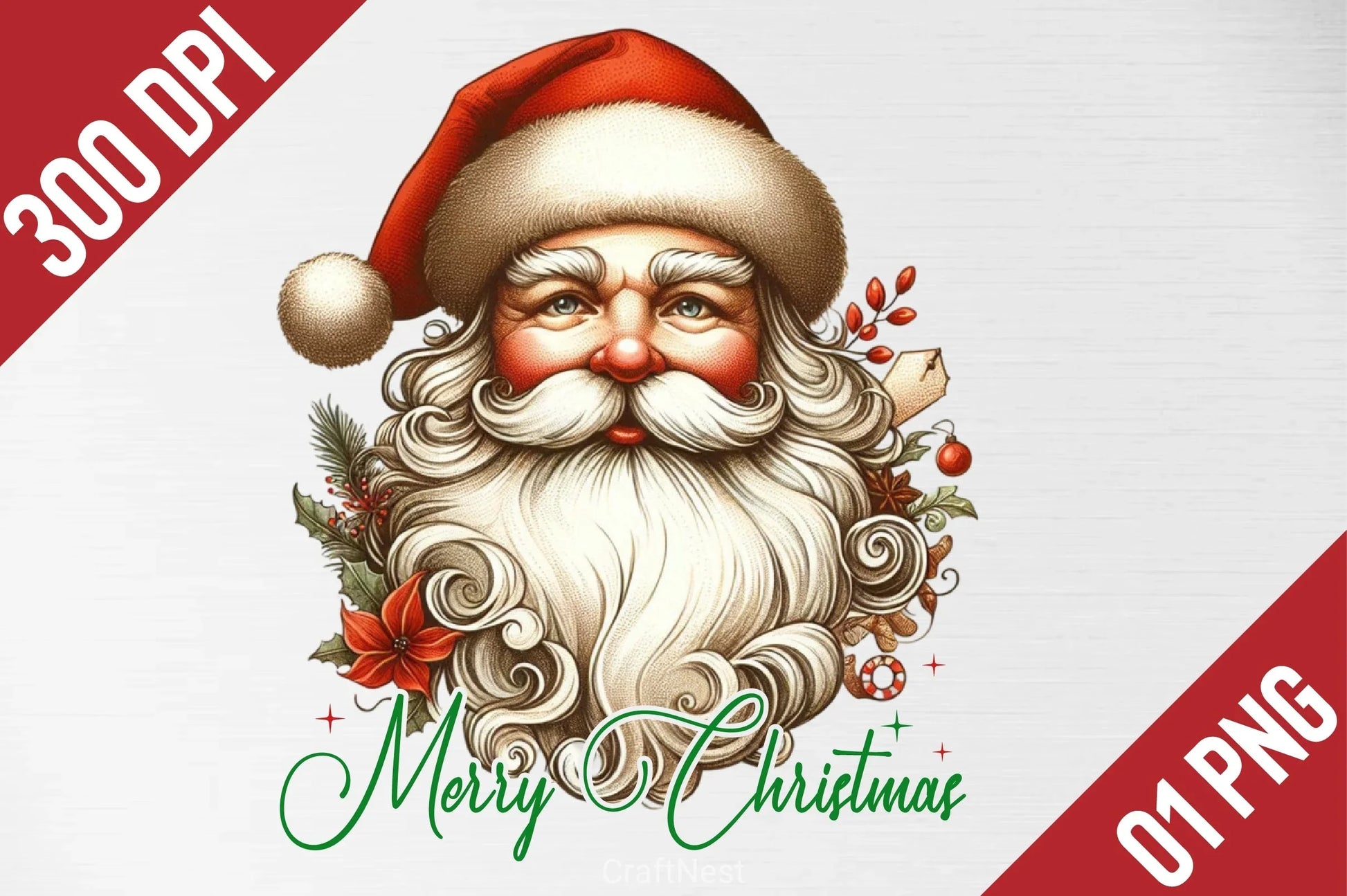 Retro Christmas Clipart Bundle 7 - CraftNest - Digital Crafting and Art