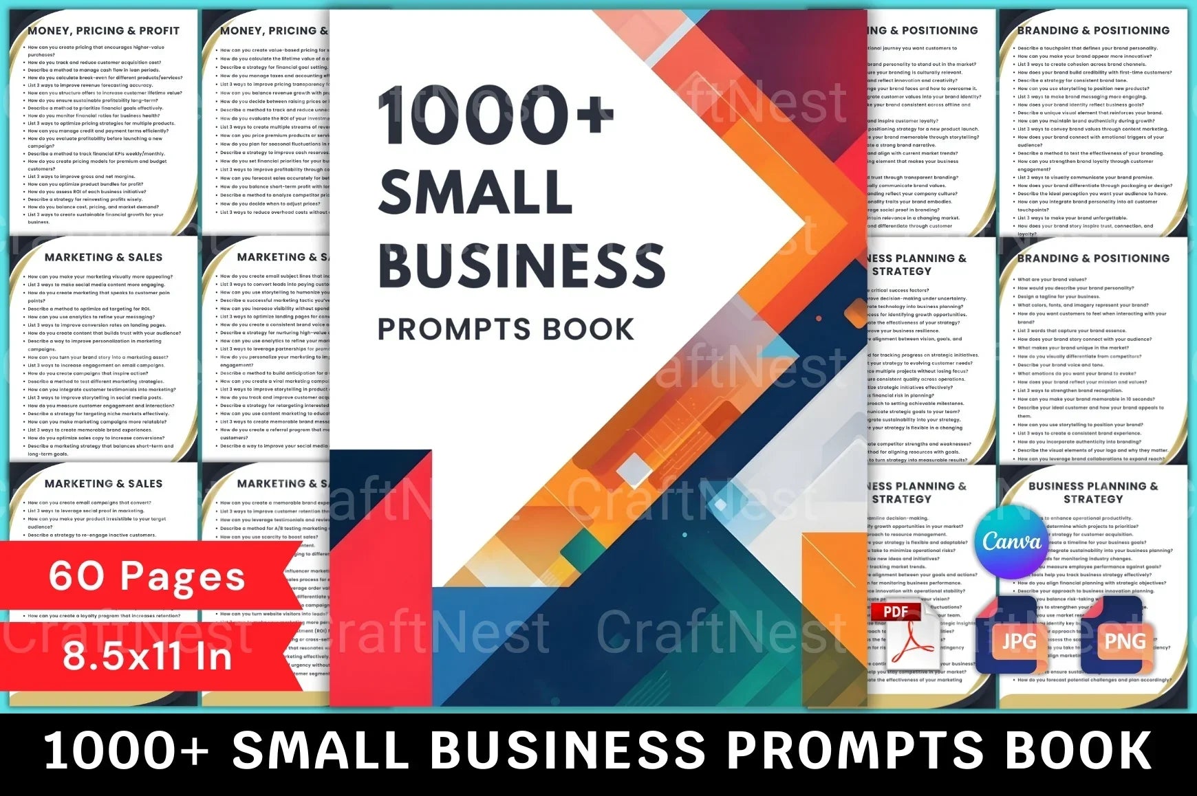 Small Business Prompts Book for Entrepreneurs - CraftNest - Digital Crafting and Art