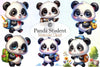 Panda Student Clipart Bundle