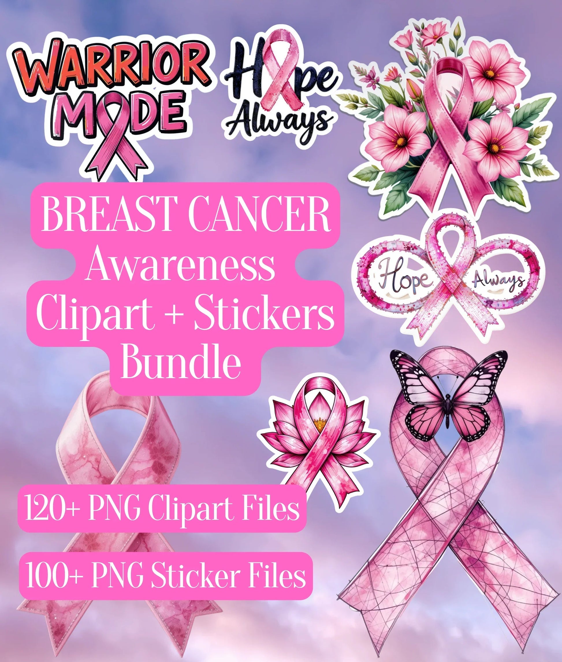 Breast Cancer Awareness Clipart Bundle - CraftNest - Digital Crafting and Art