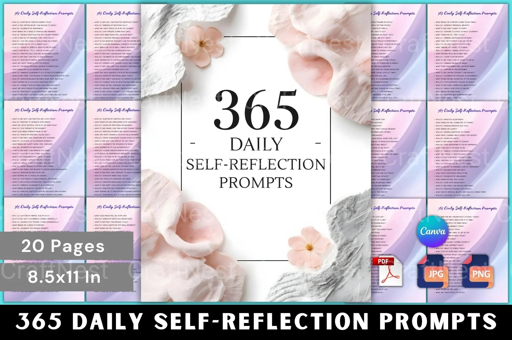 Daily Self Reflection Prompts for Personal Growth - CraftNest - Digital Crafting and Art