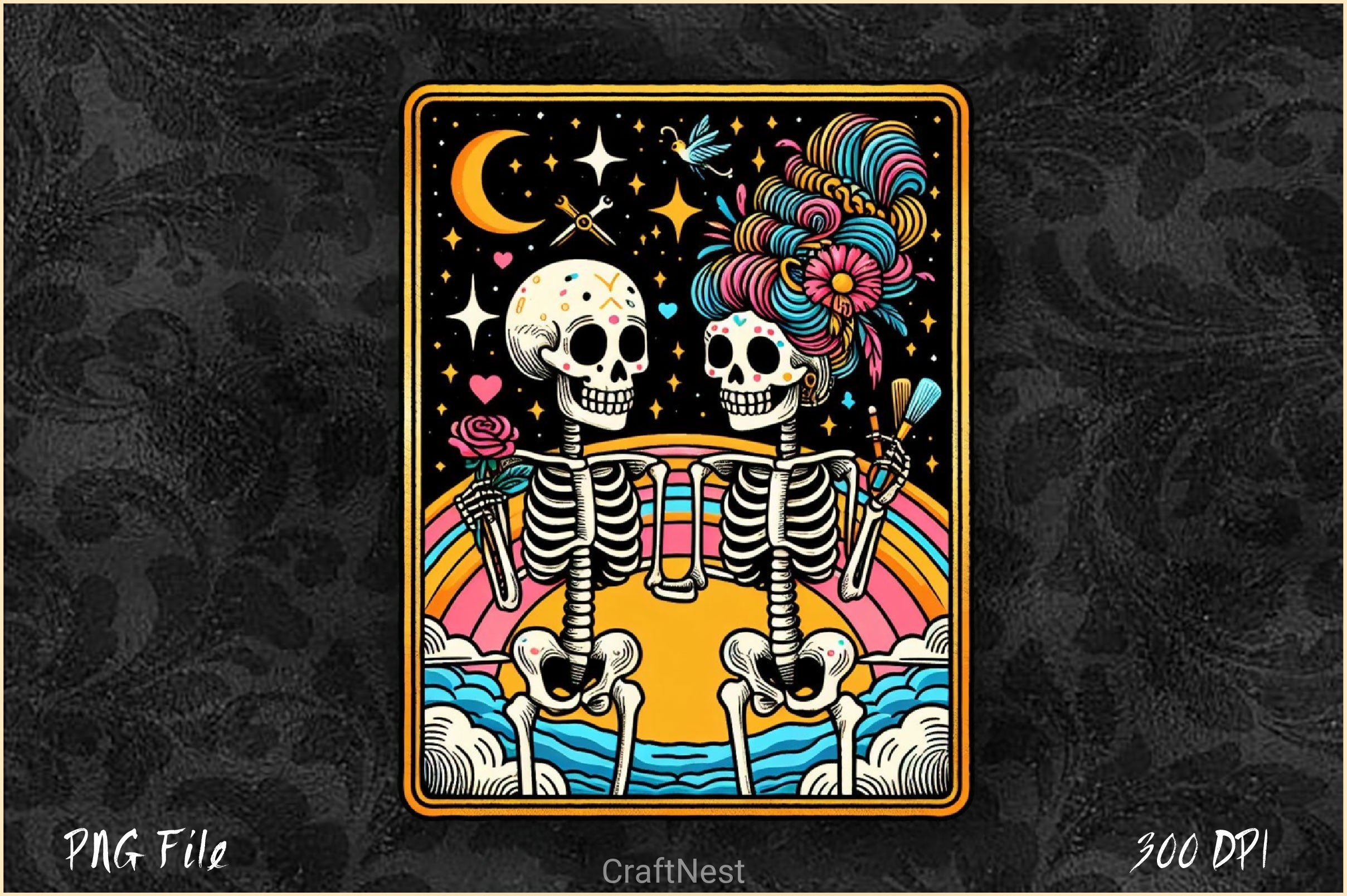 The Lovers Tarot Card Clipart Bundle