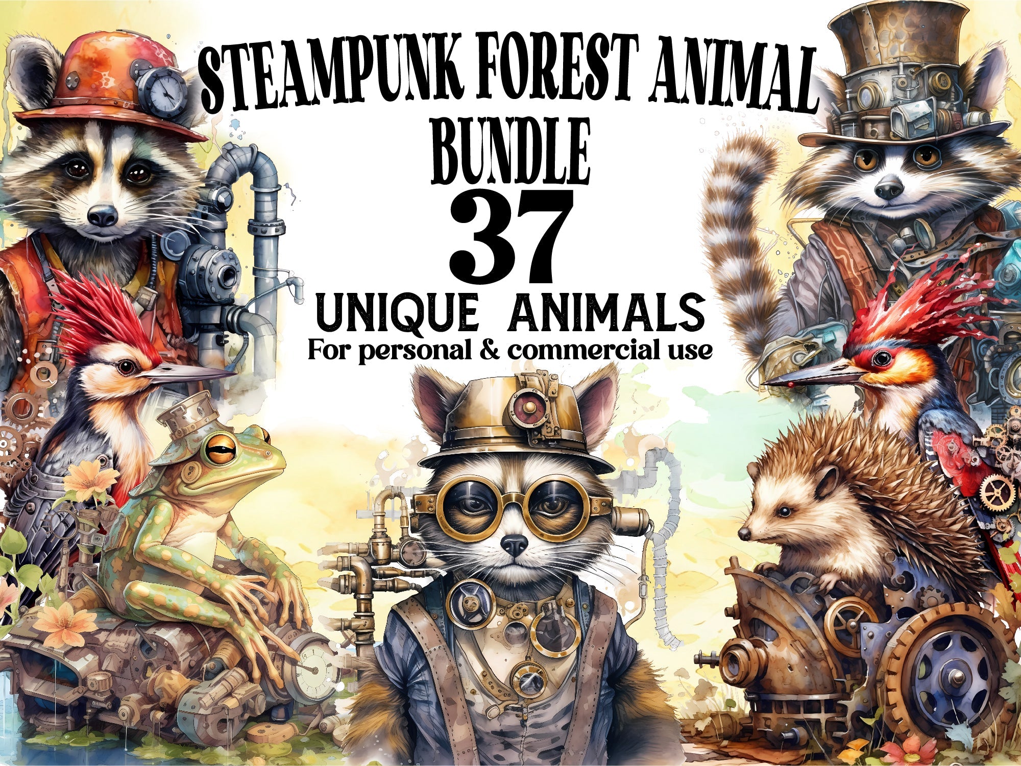 Steampunk Forest Animals