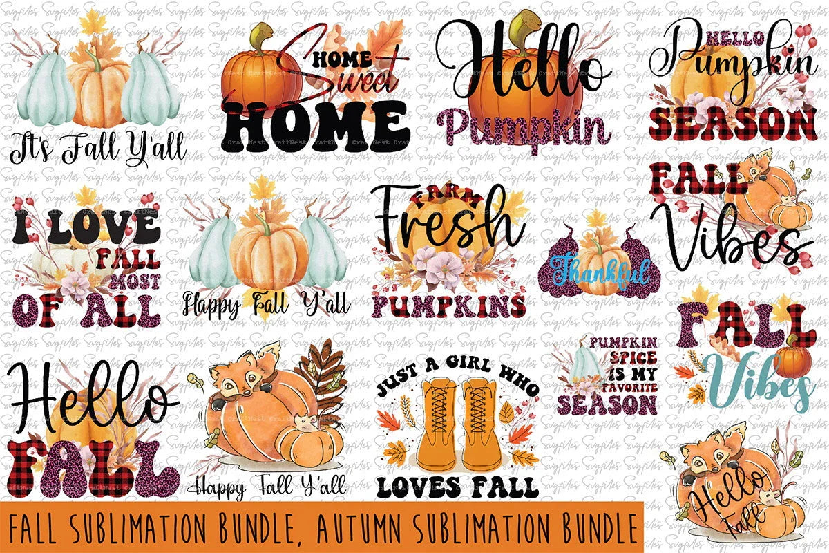Autumn Clipart Bundle for Fall Designs