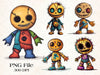 Halloween Voodoo Doll Clipart Bundle 3