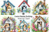 Easter Bunny Peeking Clipart Bundle