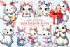 Cute Surprise Bunny Clipart Bundle