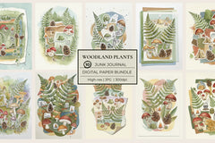 Woodland Plants Junk Journal Papers - CraftNest - Digital Crafting and Art