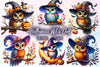 Halloween Witch Owl Clipart Bundle 2