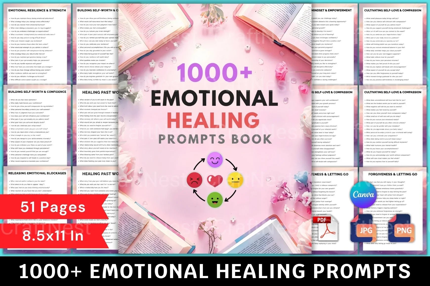 Emotional Healing Prompts for Personal Growth - CraftNest - Digital Crafting and Art