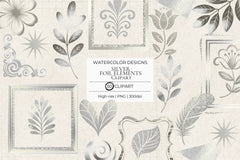 Silver Foil Elements Clipart - CraftNest - Digital Crafting and Art