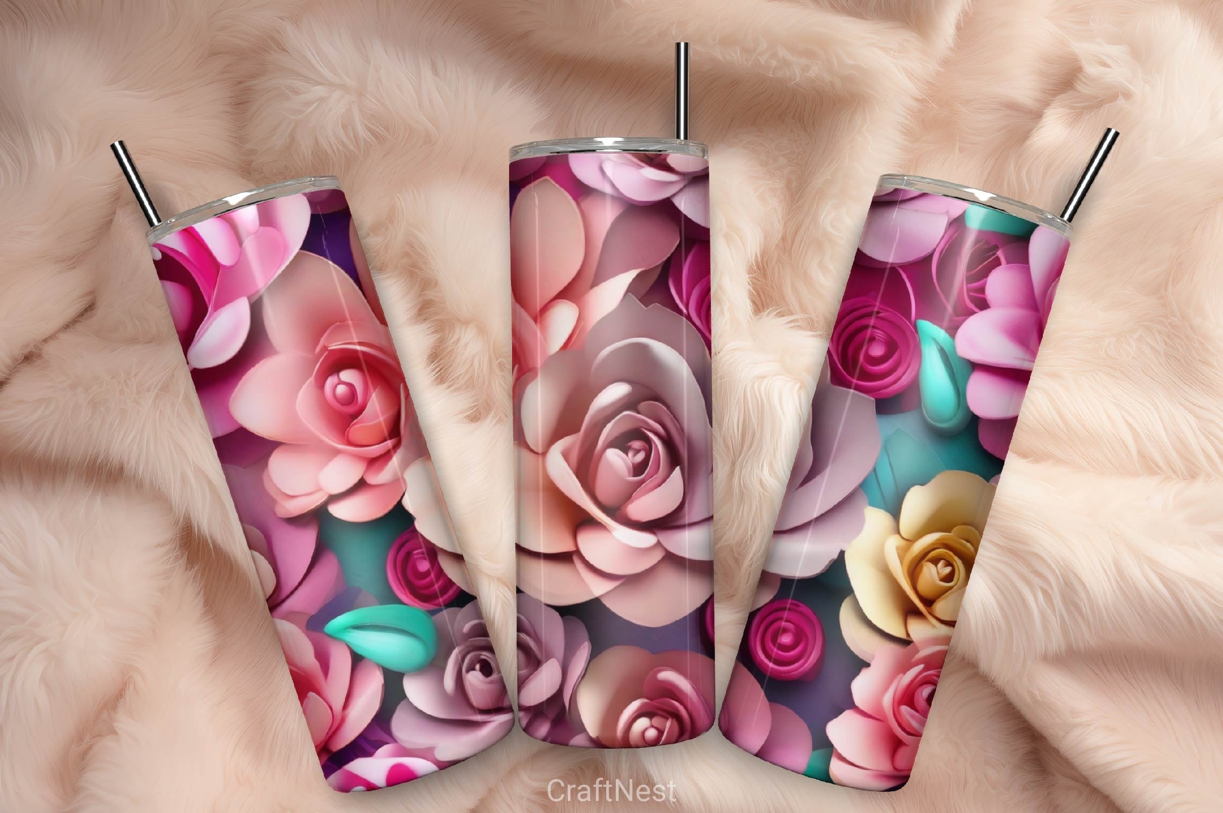 Flower Tumbler Wrap Bundle 28