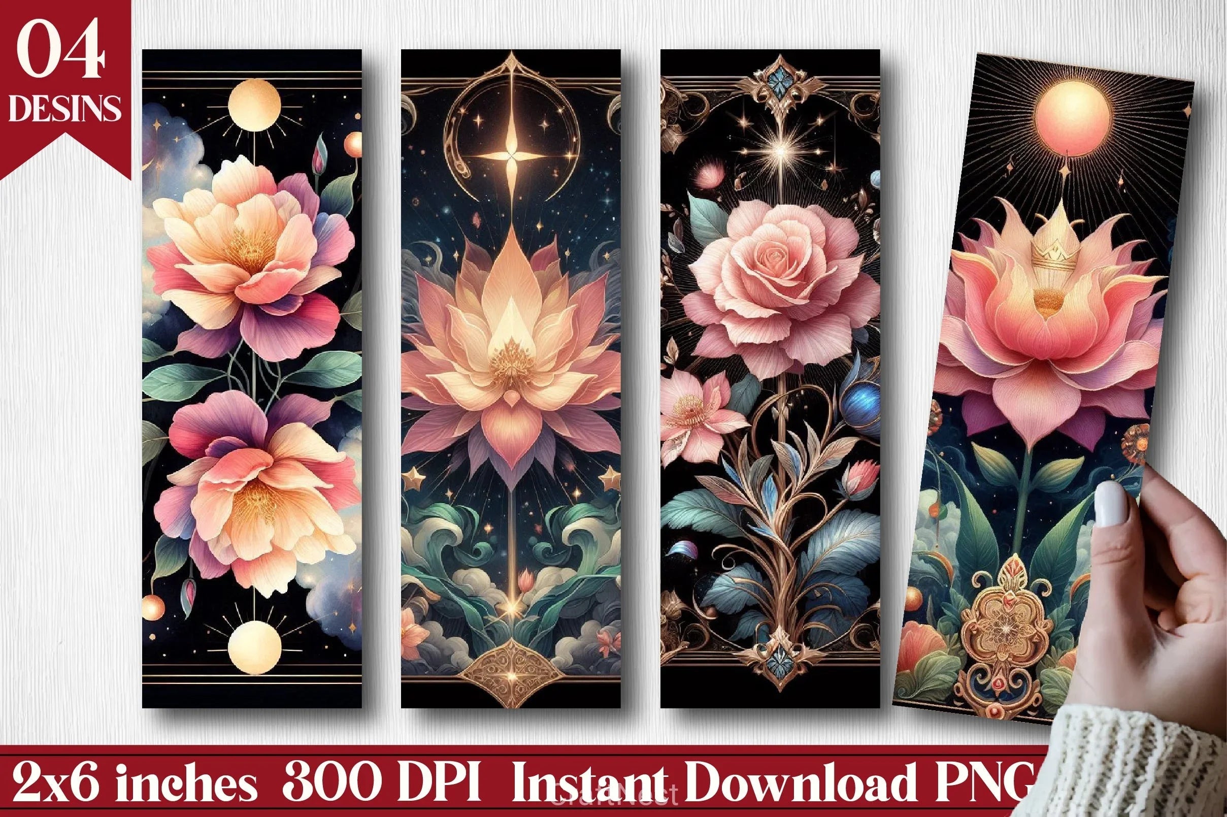 Flowers Bookmark Junk Journal 2 - CraftNest - Digital Crafting and Art