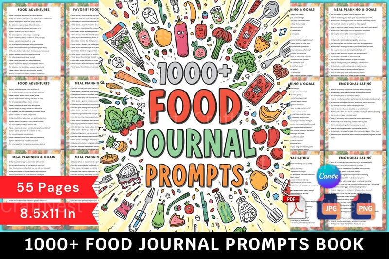Food Prompts Book for Creative Inspiration - CraftNest - Digital Crafting and Art