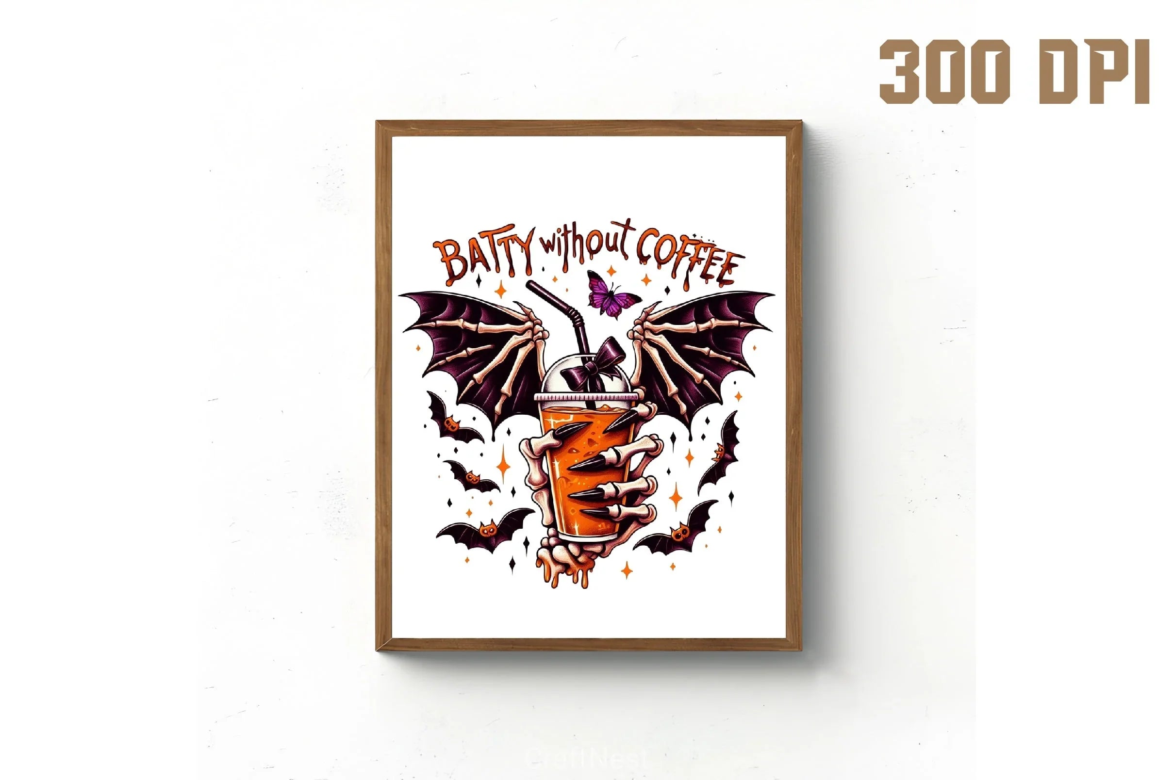 Batty Without Coffee Halloween Clipart Bundle 2 - CraftNest - Digital Crafting and Art