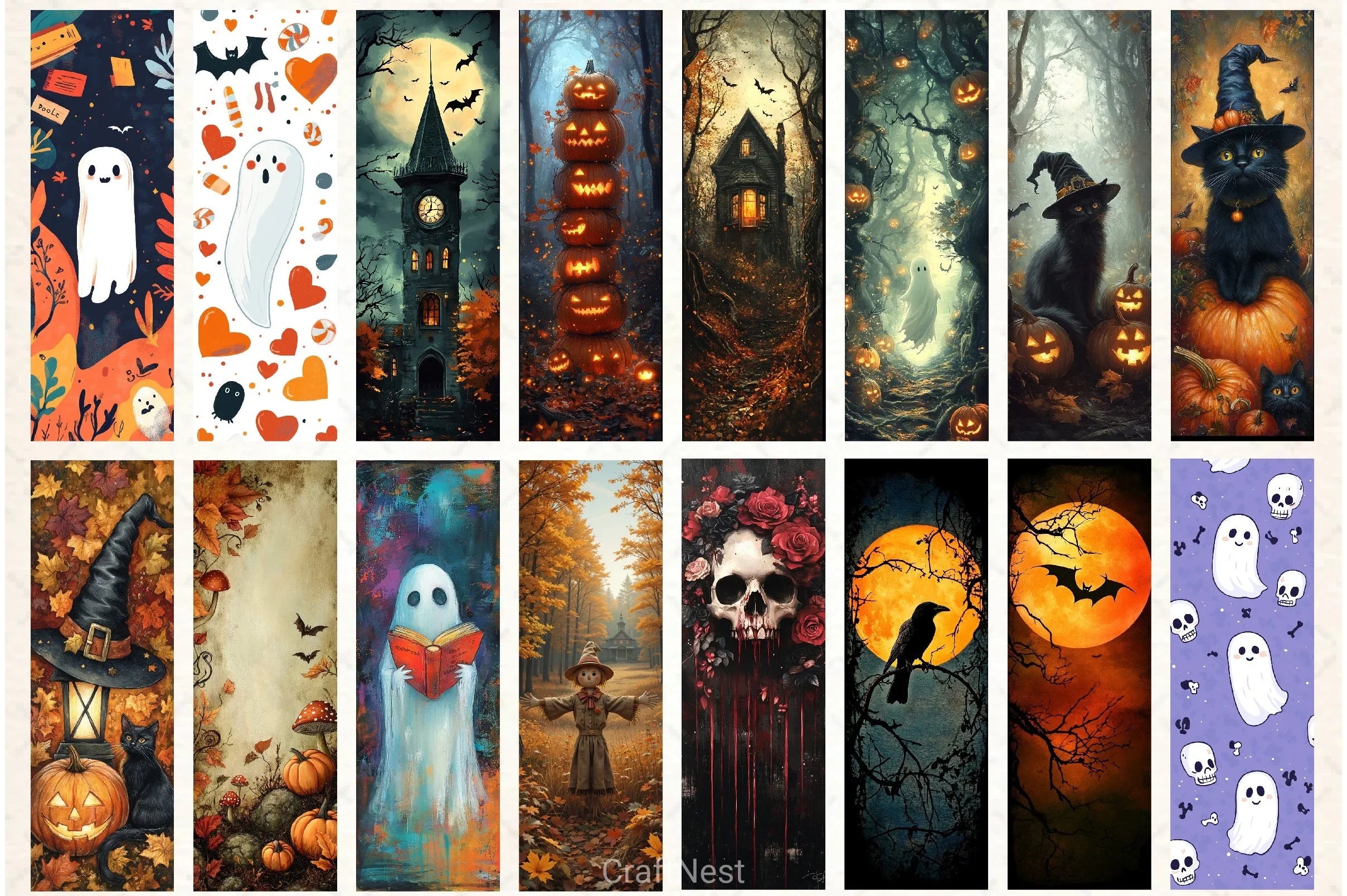 Halloween Bookmark Junk Journal 4 - CraftNest - Digital Crafting and Art