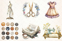 Seamstress Clipart Bundle - CraftNest - Digital Crafting and Art