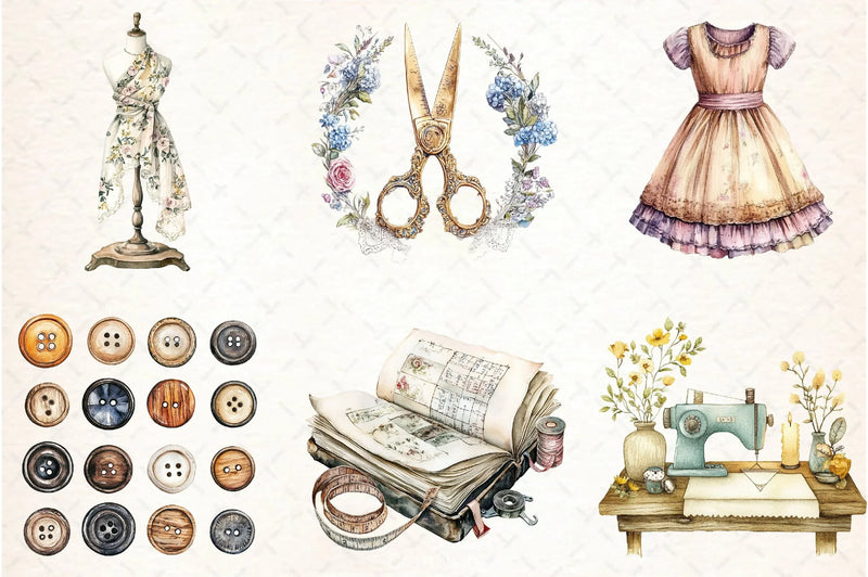 Seamstress Clipart Bundle - CraftNest - Digital Crafting and Art