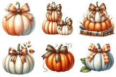 Fall Bow Pumpkins Clipart Bundle - CraftNest - Digital Crafting and Art