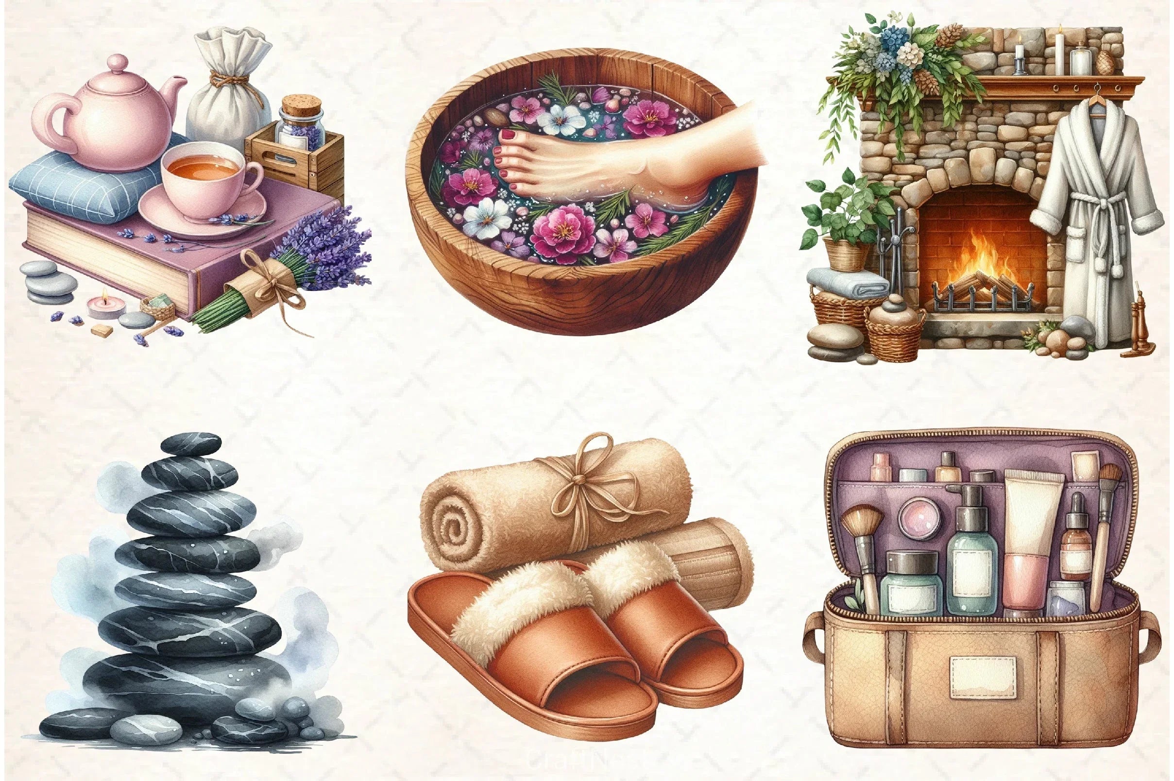 Winter Spa Clipart Bundle - CraftNest - Digital Crafting and Art