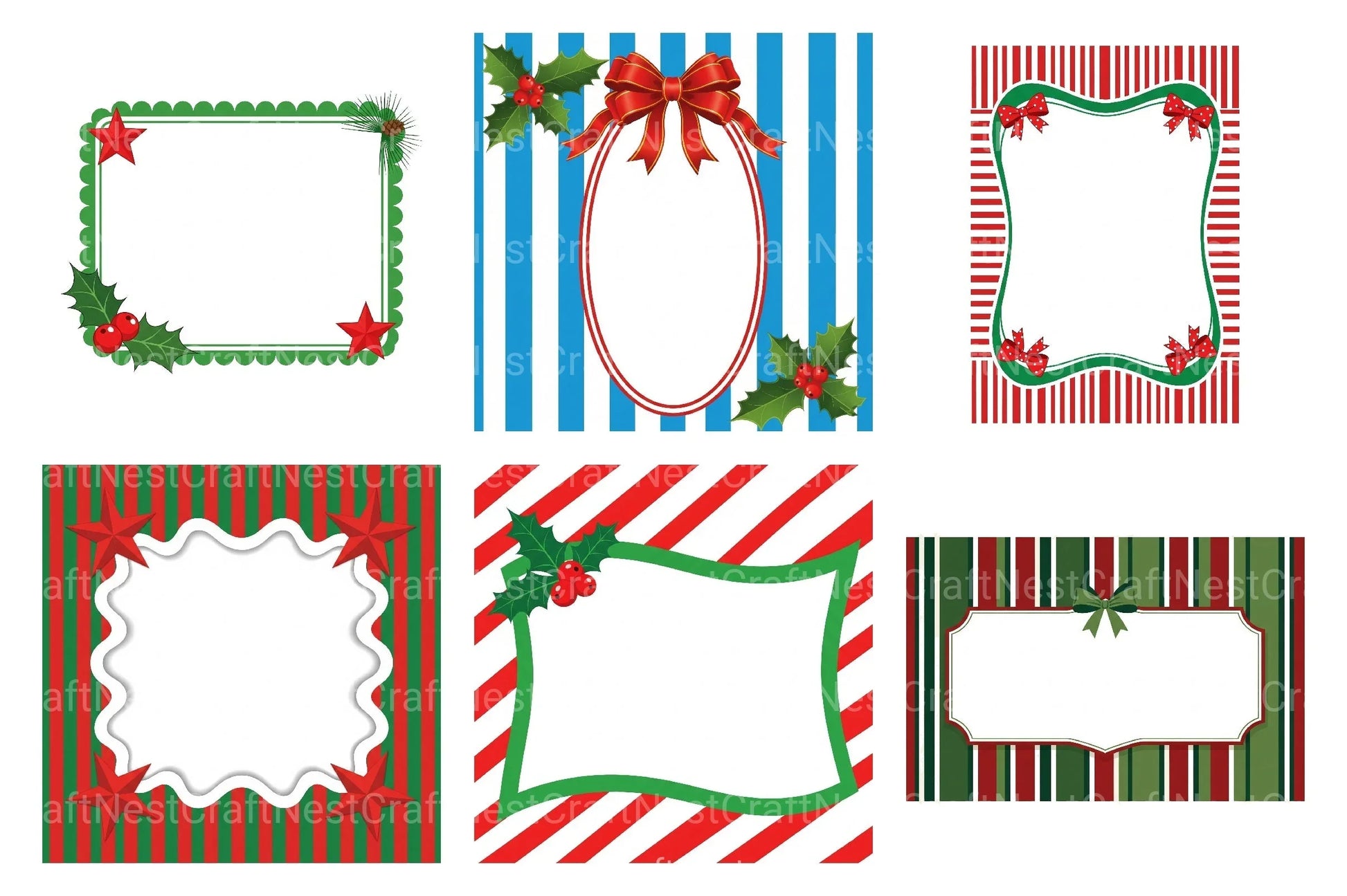Christmas Frame Clipart Bundle 3 - CraftNest - Digital Crafting and Art