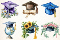 Graduation Cap Clipart Bundle 3 - CraftNest - Digital Crafting and Art
