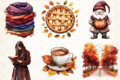 Burgundy Autumn Clipart Bundle 5 - CraftNest - Digital Crafting and Art