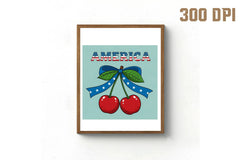 4th of July Cherry Clipart Bundle - CraftNest - Digital Crafting and Art