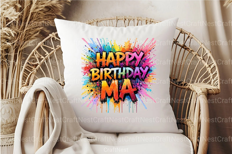 Happy Birthday Ma Clipart Bundle 4 - CraftNest - Digital Crafting and Art