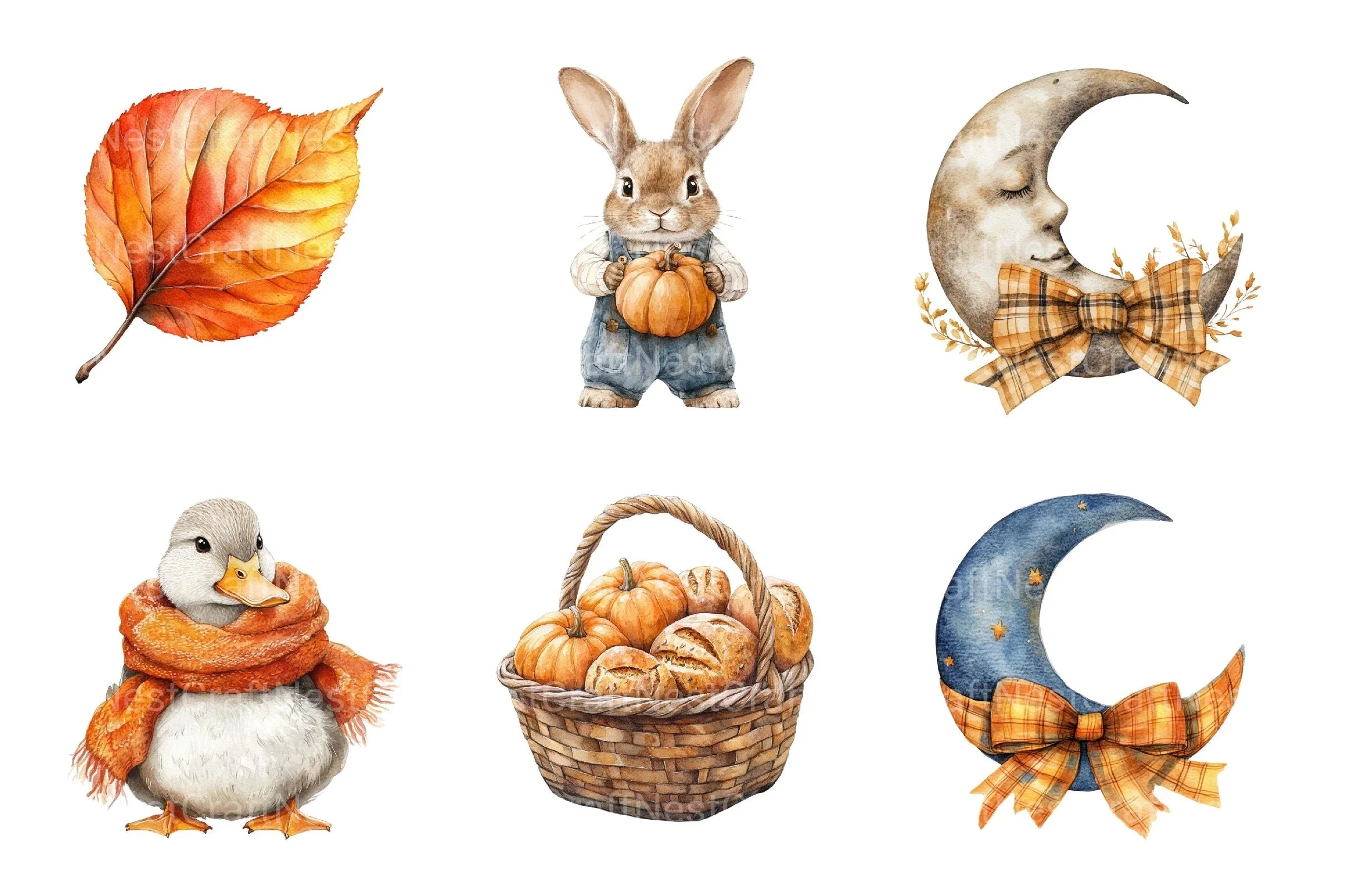 Cozy Fall Clipart Bundle 44 - CraftNest - Digital Crafting and Art
