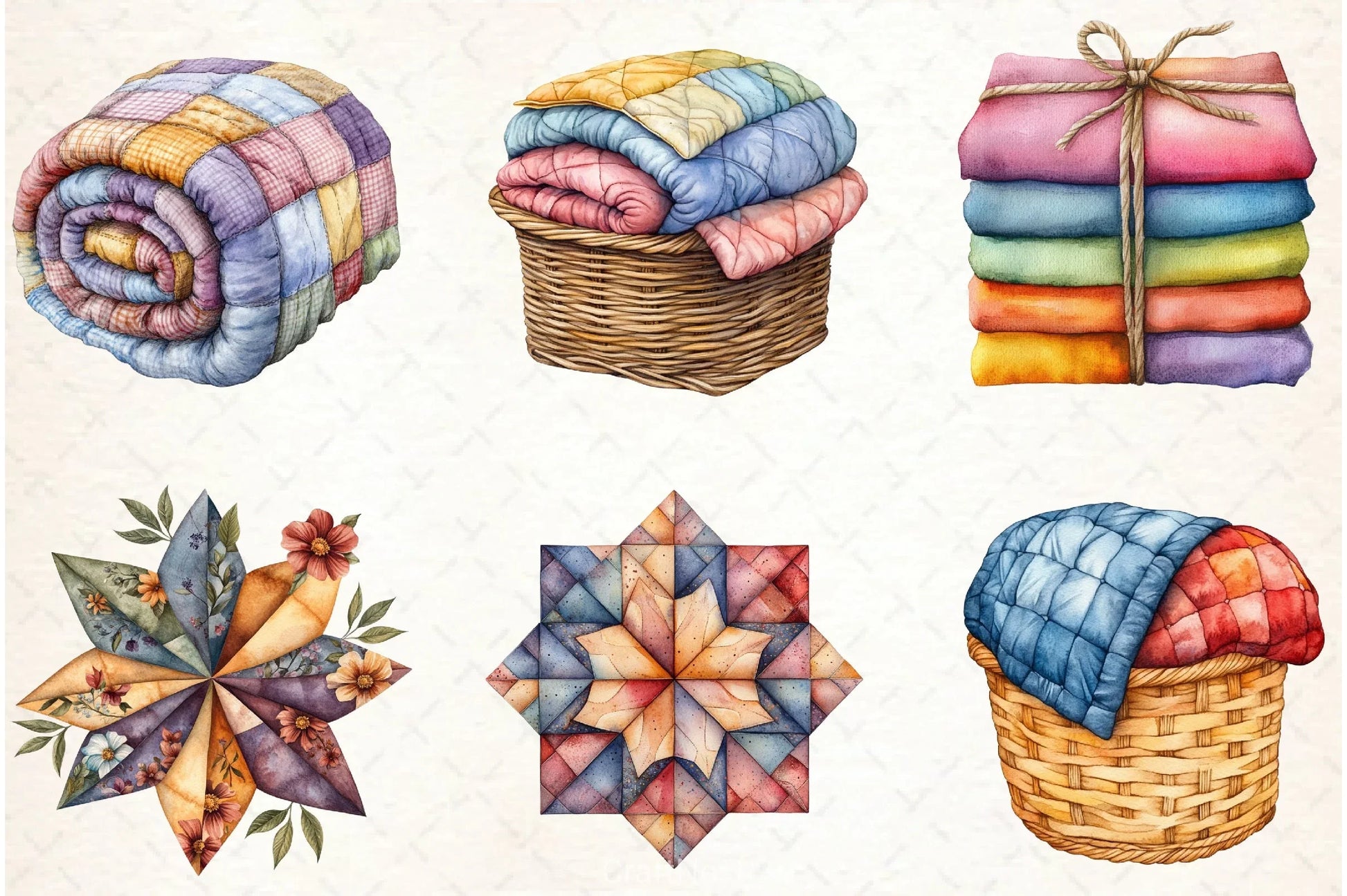 Cottage Quilts Fussy Clipart Bundle - CraftNest - Digital Crafting and Art