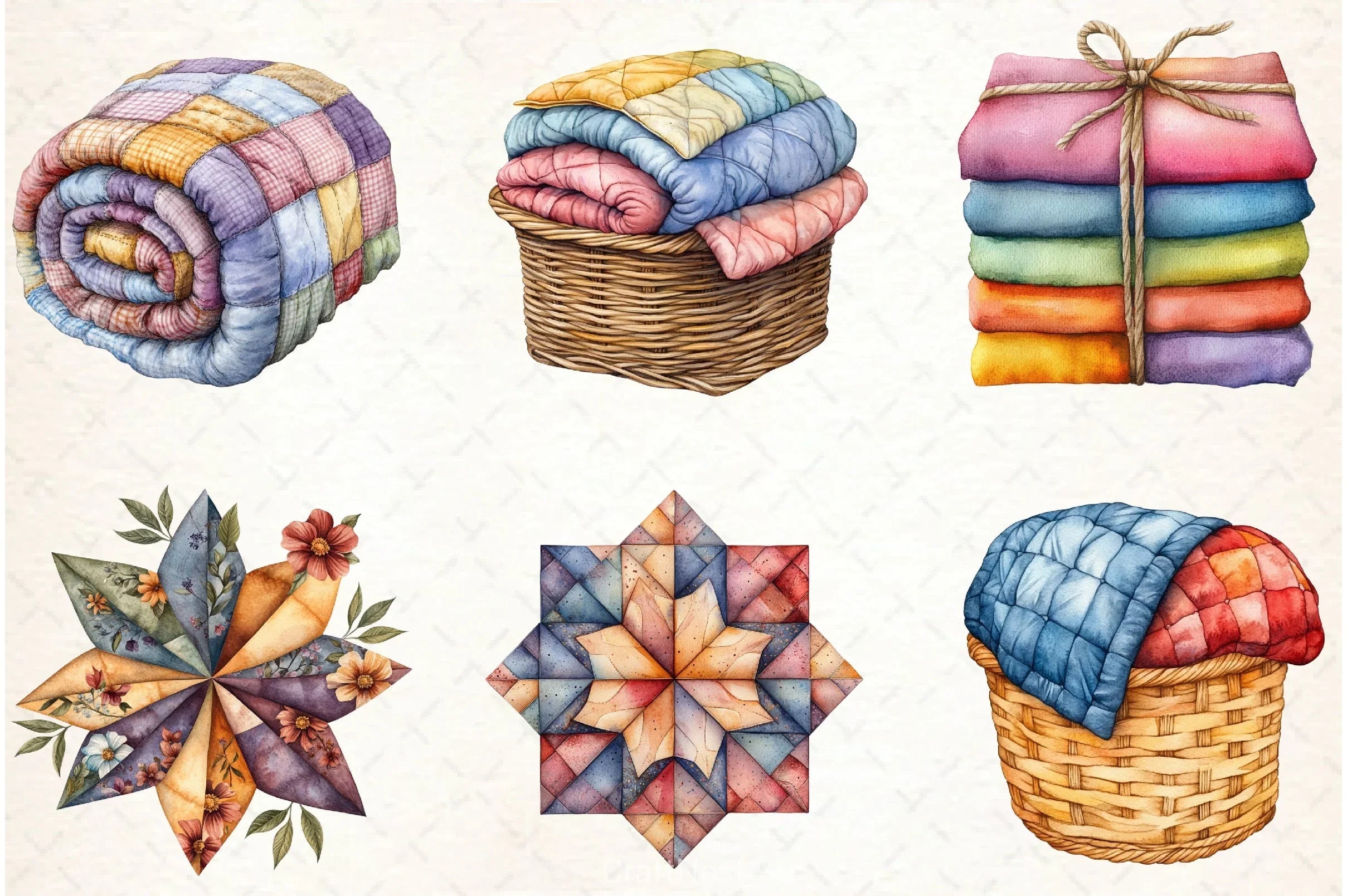 Cottage Quilts Fussy Clipart Bundle - CraftNest - Digital Crafting and Art