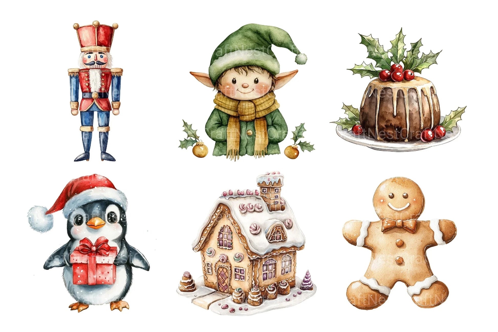 Cute Christmas Clipart Bundle - CraftNest - Digital Crafting and Art