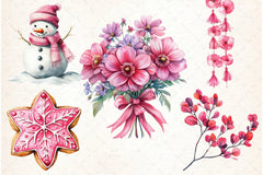 Rose Gold Christmas Clipart Bundle - CraftNest - Digital Crafting and Art