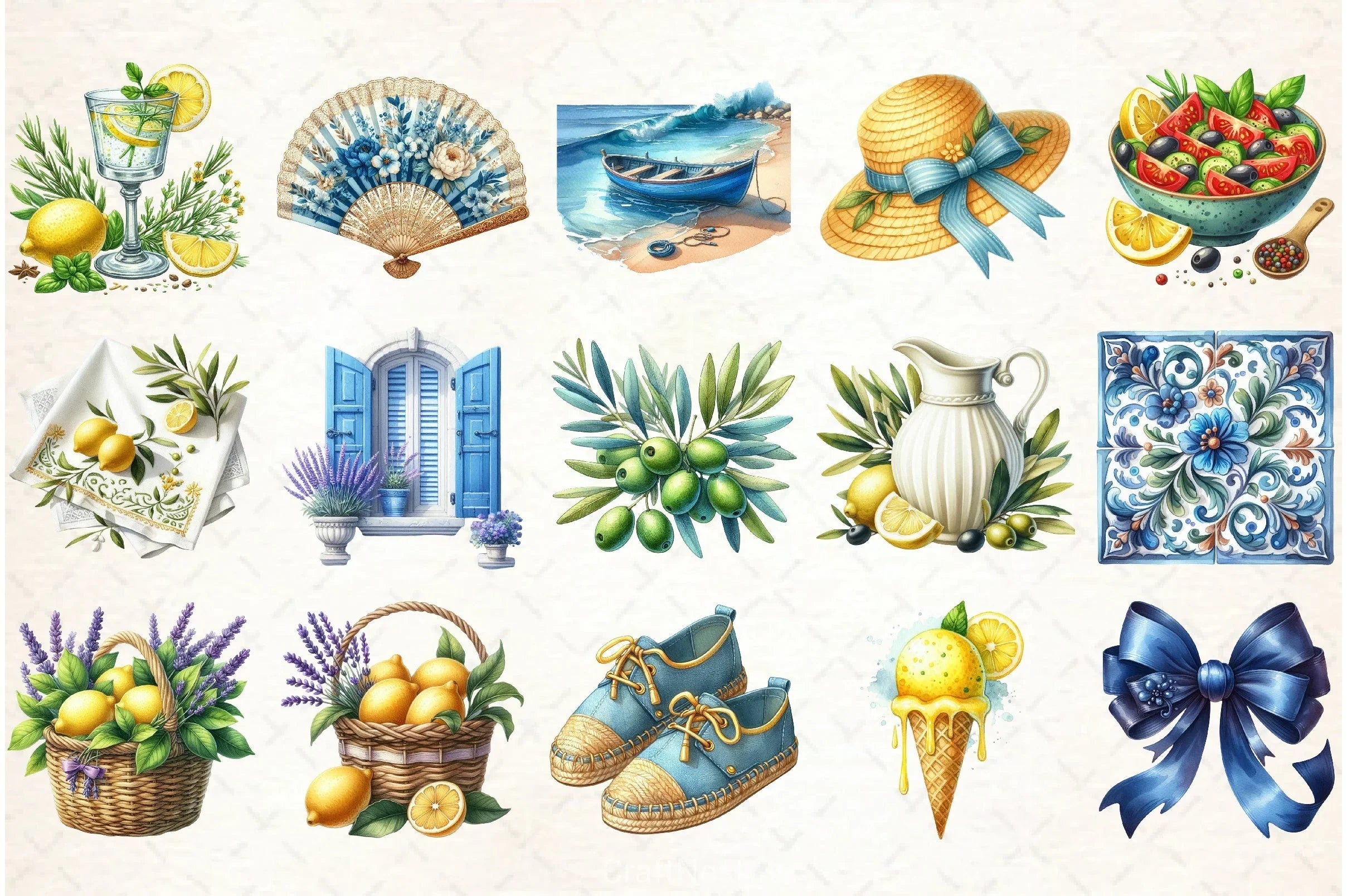 Sun Kissed Summers Clipart Bundle - CraftNest - Digital Crafting and Art