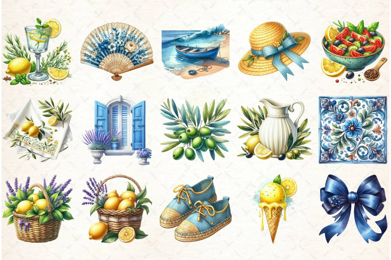 Sun Kissed Summers Clipart Bundle - CraftNest - Digital Crafting and Art