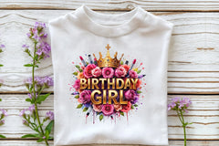 Birthday Girl Floral Clipart Bundle 2 - CraftNest - Digital Crafting and Art