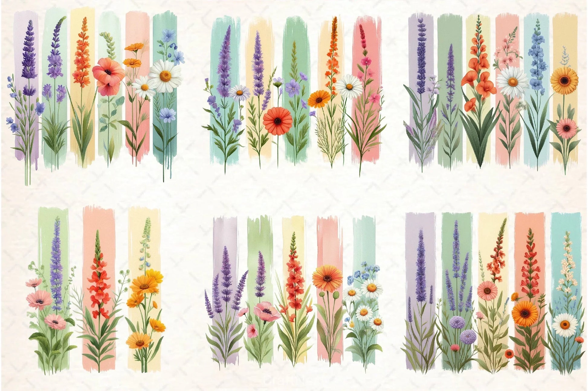 Brushstroke Christian Flower Clipart Bundle 2 - CraftNest - Digital Crafting and Art