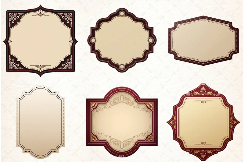 Vintage Label Clipart Bundle - CraftNest - Digital Crafting and Art