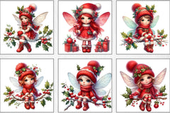 Cute Christmas Fairy Clipart Bundle - CraftNest - Digital Crafting and Art