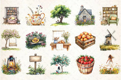 Summer Cottage Clipart Bundle - CraftNest - Digital Crafting and Art