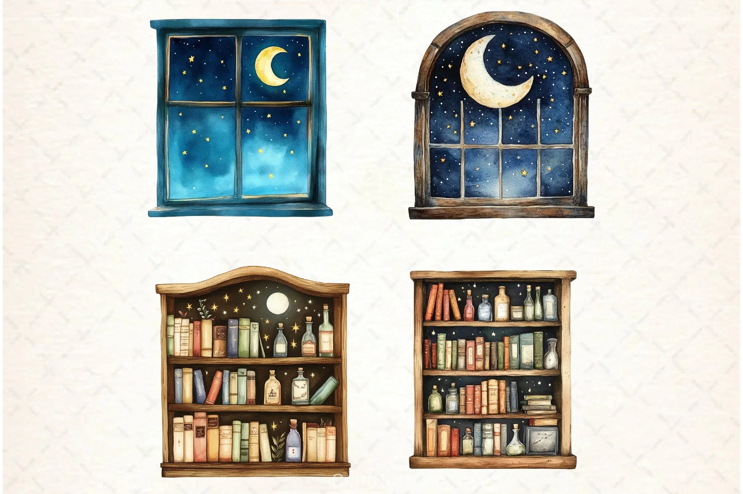 Midnight Reverie Clipart Bundle - CraftNest - Digital Crafting and Art