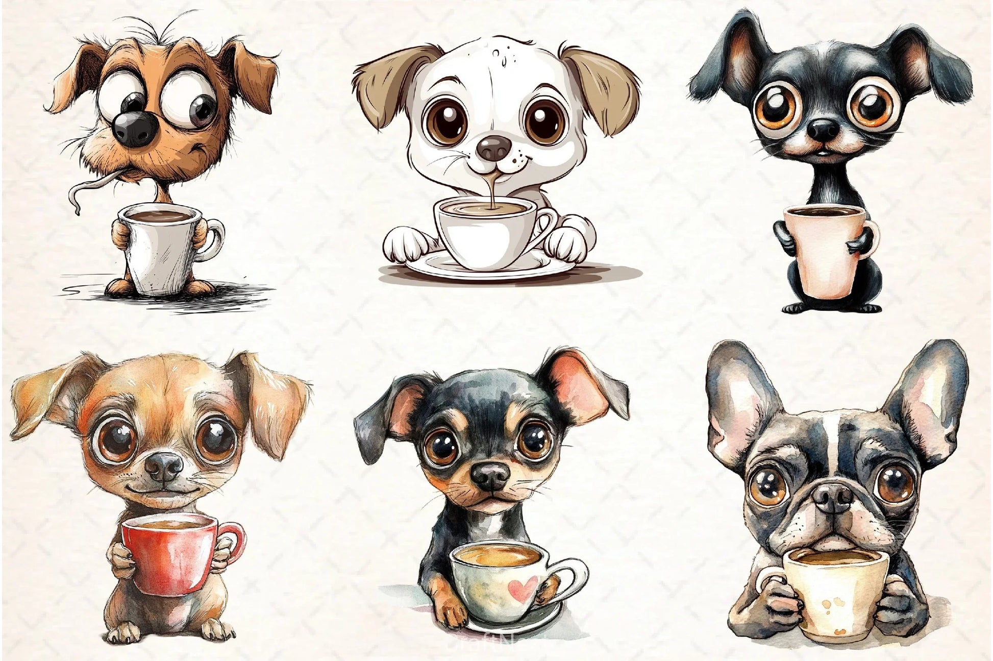Crazy Dog Clipart Bundle - CraftNest - Digital Crafting and Art