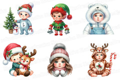 Christmas Babies Clipart Bundle - CraftNest - Digital Crafting and Art