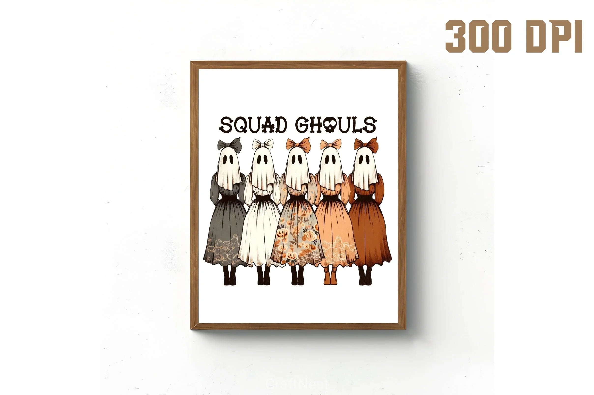 Vintage Halloween Squad Ghouls Clipart Bundle - CraftNest - Digital Crafting and Art