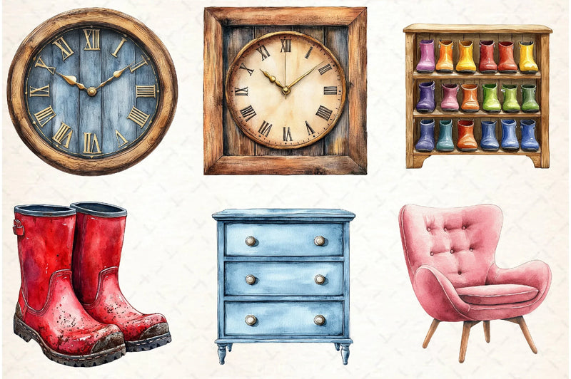 Cozy Home Decor Clipart Bundle - CraftNest - Digital Crafting and Art