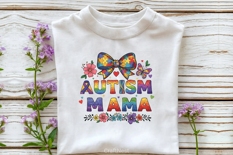 Autism Mama Shirt Clipart Bundle - CraftNest - Digital Crafting and Art